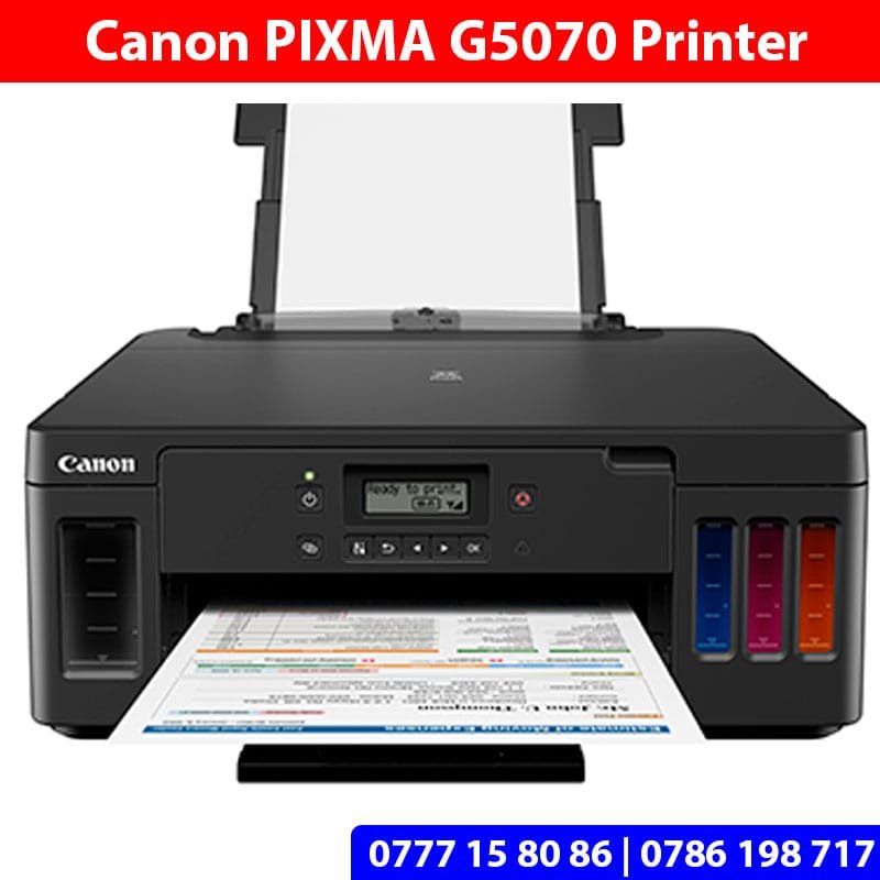 Canon PIXMA G5070 Printer Sri Lanka. Duplex Wifi Ink tank Printer 1 Canon PIXMA G5070 Printer Sri Lanka - regalprinters.lk