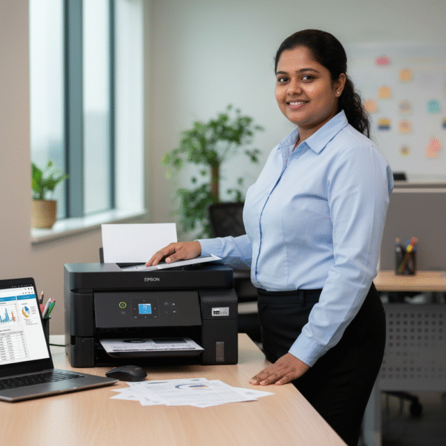 Epson M2050 Printer Sri Lanka Price. Black inktank Photocopy Machine